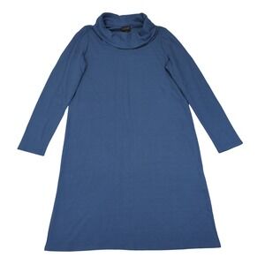 J.Jill Wearever Womens Blue Cowl Neck‎ Long Sleeve Dress Medium Sweater Casual